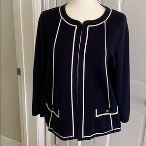EUC Kasper Navy blue cardigan